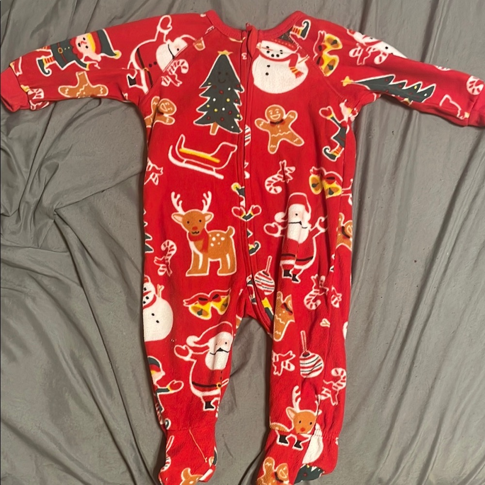 Holiday Red Kids Footie Pajamas